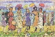 Maurice Prendergast Sunny Day at the Beach oil
